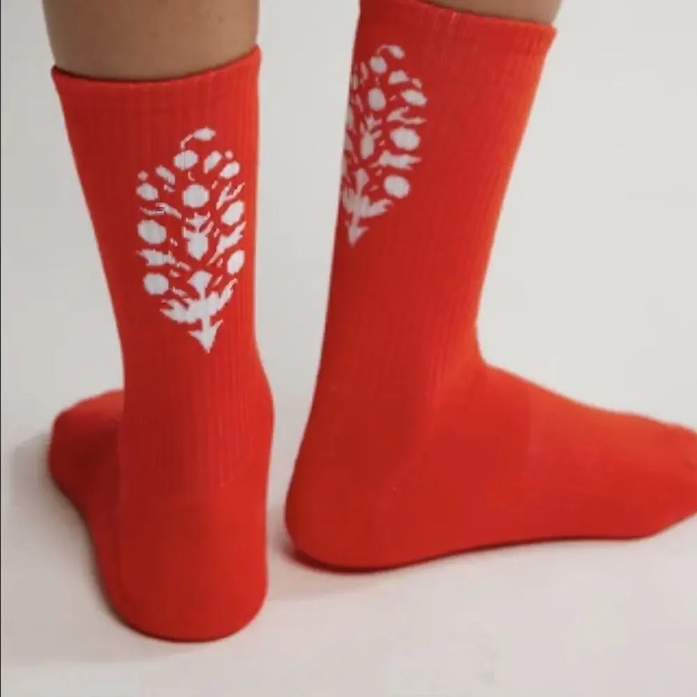 3 Pack Free People FP Movement Last Lap Tube Socks Lucky Honey Orange One Size